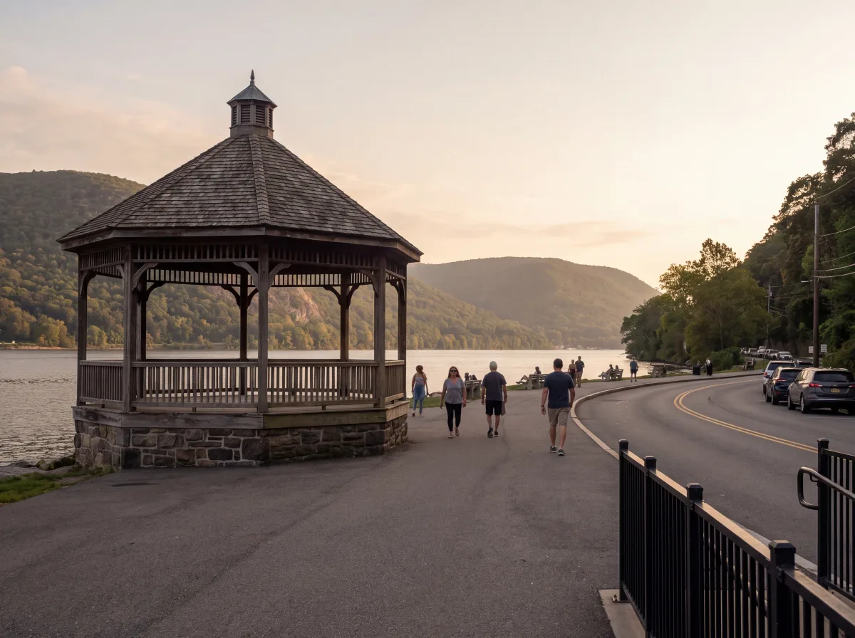 The riverfront bandstand at Cold Spring
