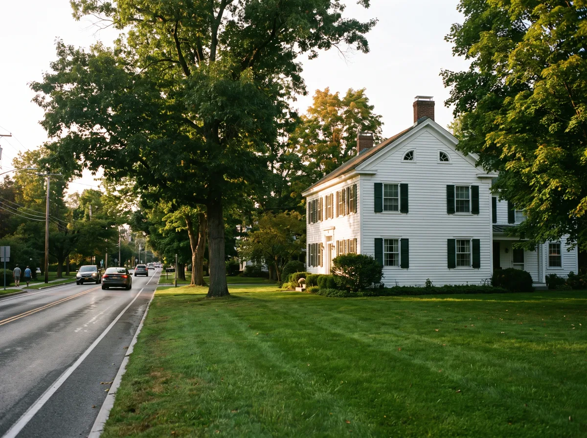 Colonial house with a deep lawn in Hyde Park