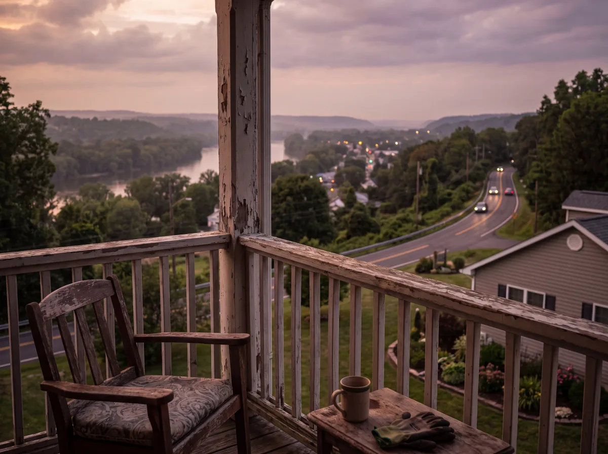 Porch view over the Delaware valley at Matamoras