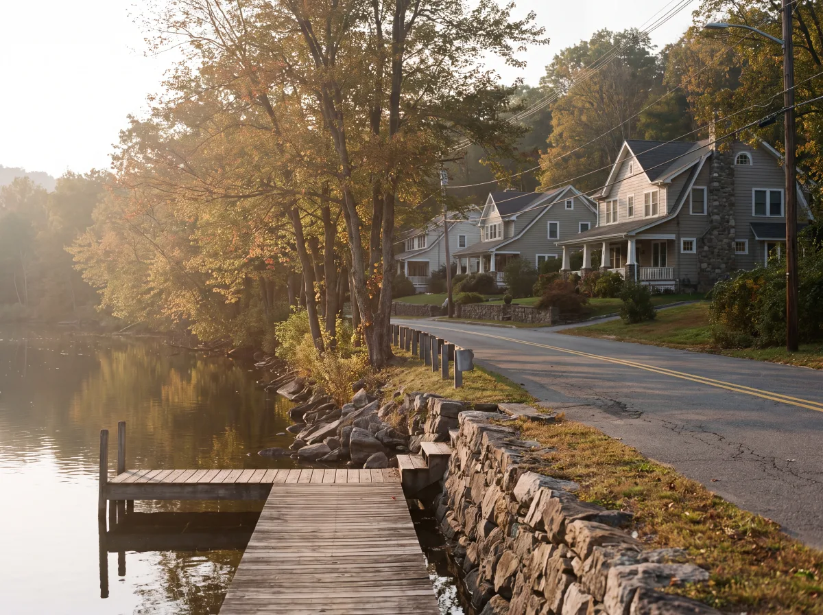 The Mill Pond at Monroe at golden hour