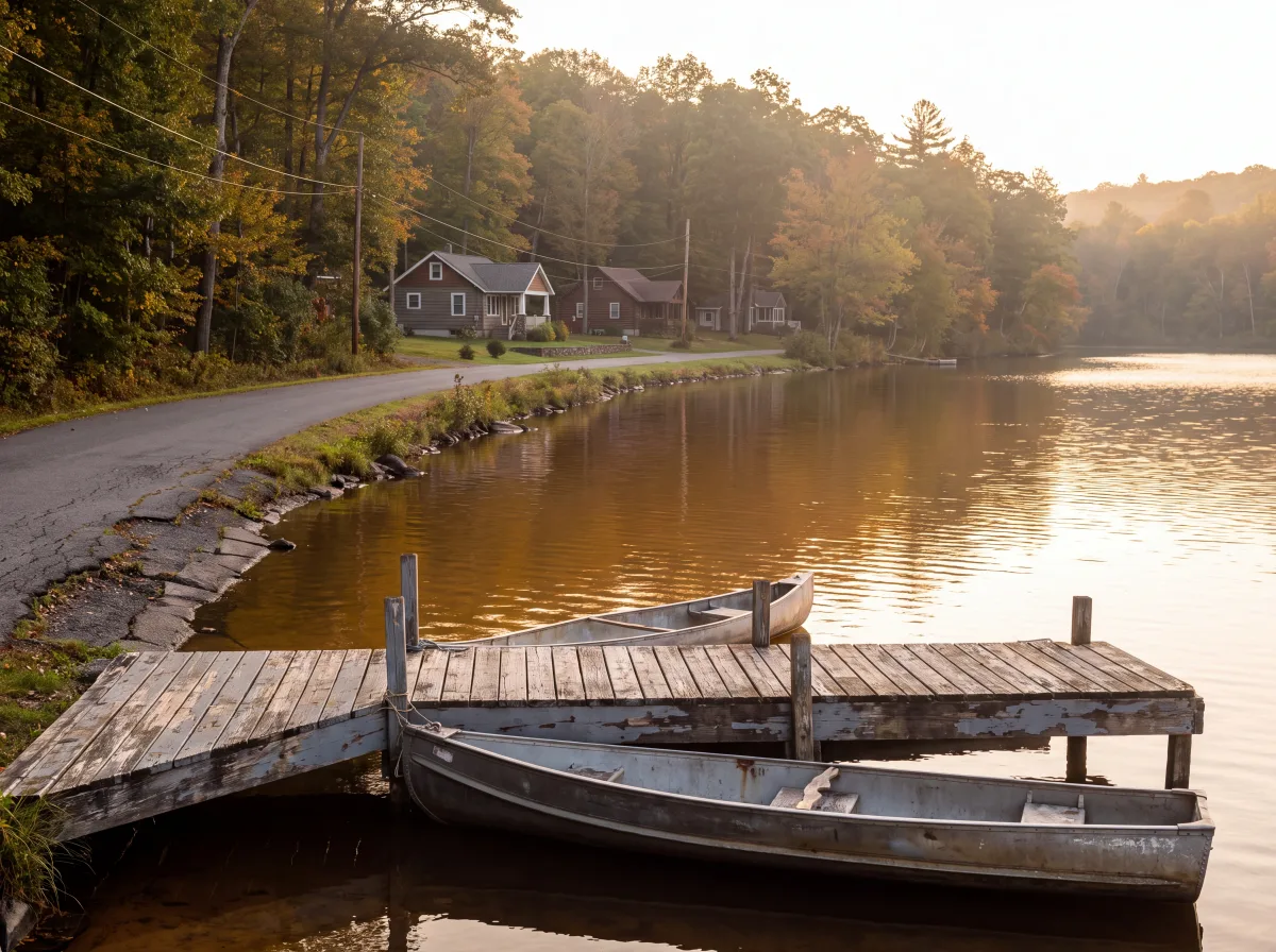 Quiet Sullivan County lake near Monticello