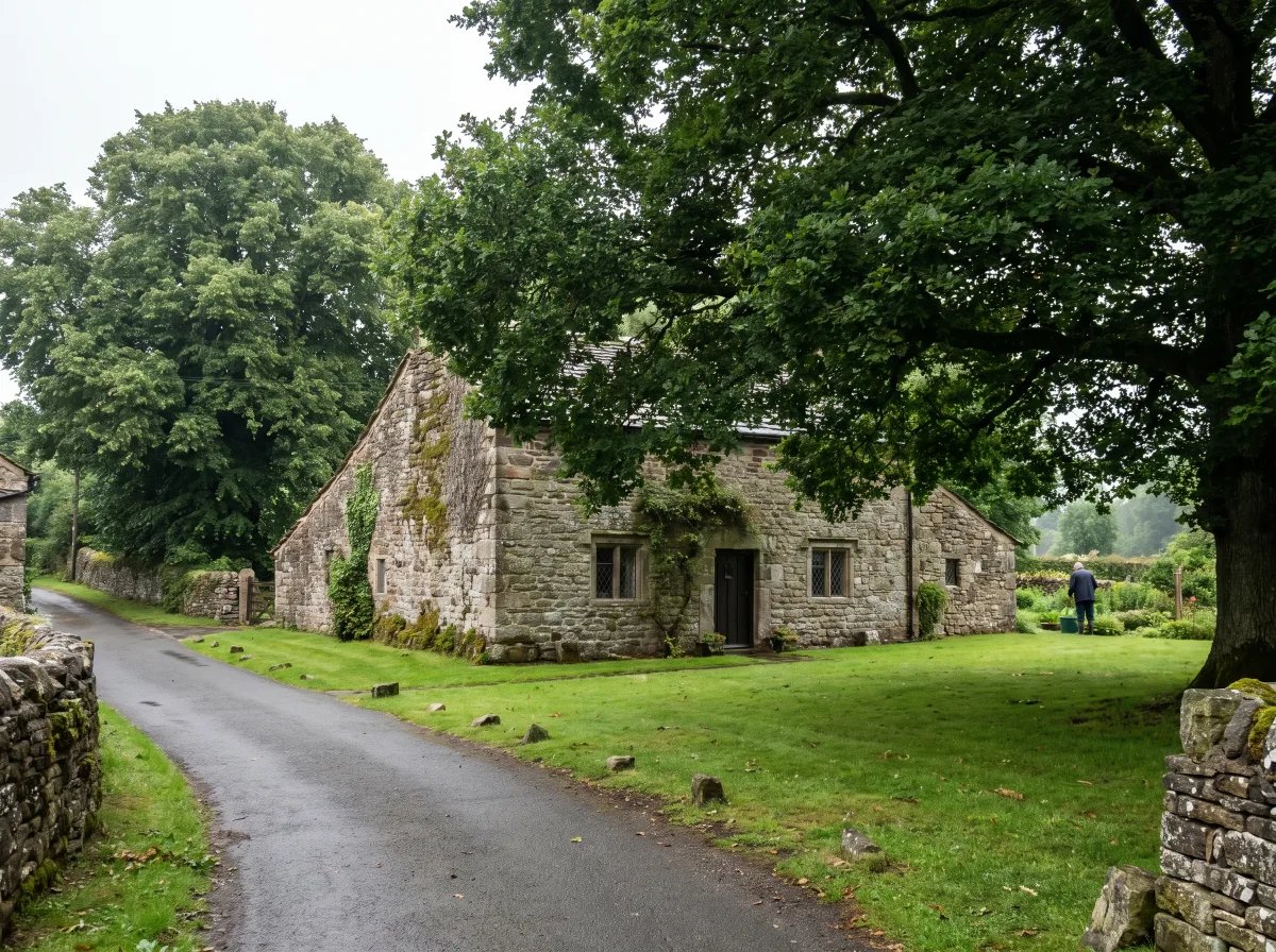 Historic stone house on Huguenot Street in New Paltz