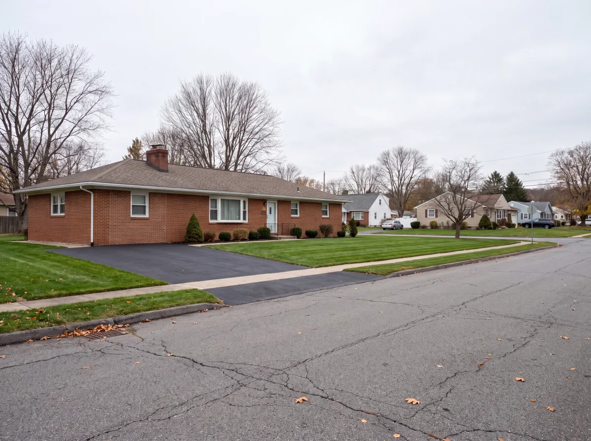 Brick ranch home with a wide driveway in New Windsor