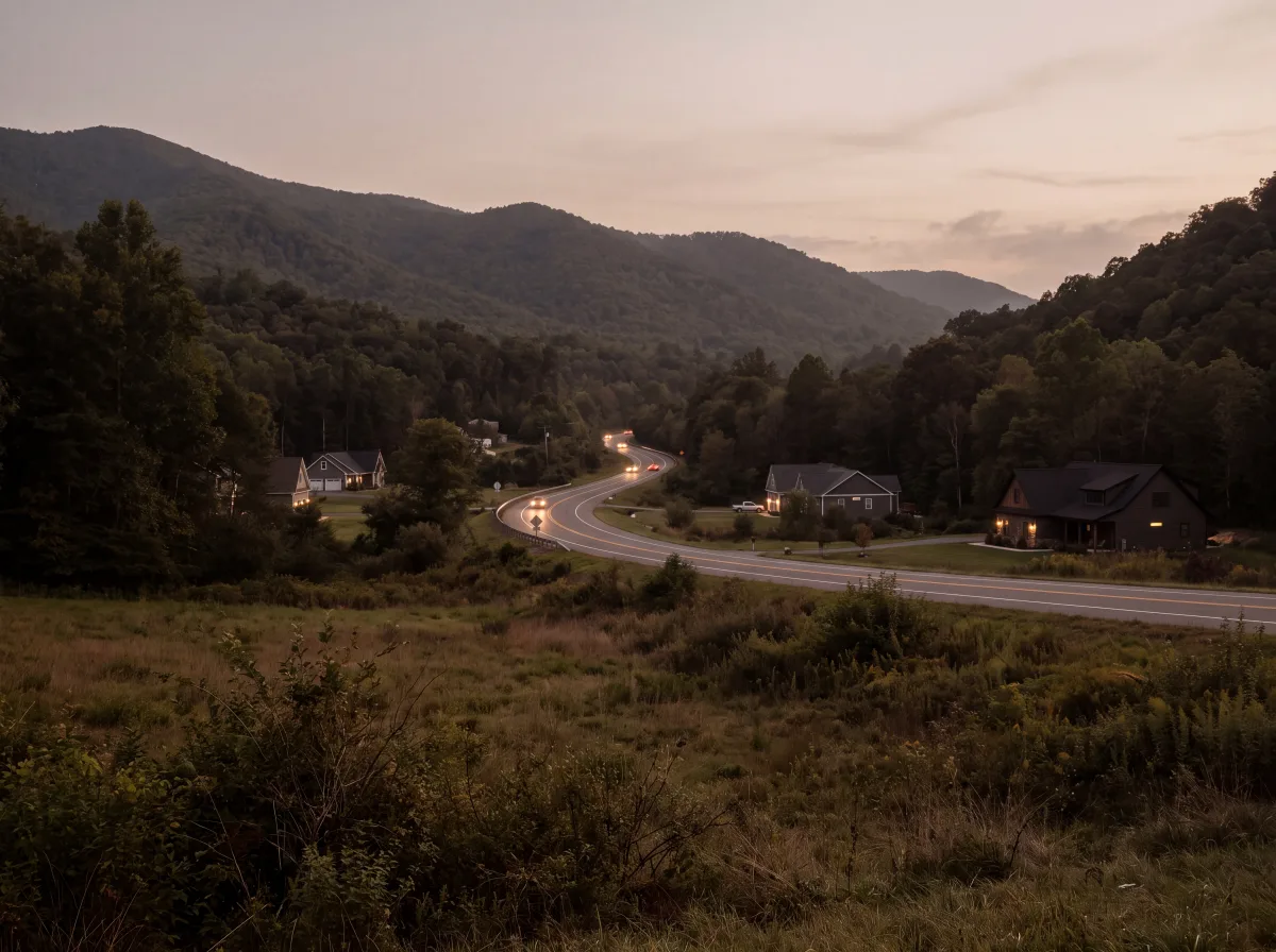 The Ramapo Pass at Suffern at dusk